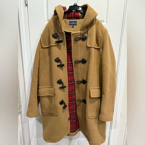Brooks Brothers Men’s Tan Wool Toggle Duffle Coat XL